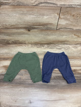Cloud Island 2pk Pull On Pants Blue/Green sz 0-3m