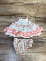 Nicole Miller 2pc Eyelet Top & Bloomers Set White sz 6/9m