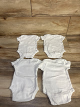 Gerber 4pk Bodysuit Set White sz Newborn