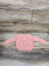 Floral Knit Sweater Pink sz 3-6m