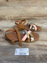 NEW Children's Place Criss-Cross Metallic Sandals Brown sz 13c