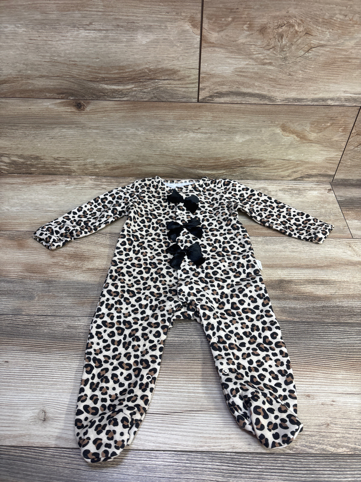 Tahari Quilted Leopard Coverall Beige sz 6-9m