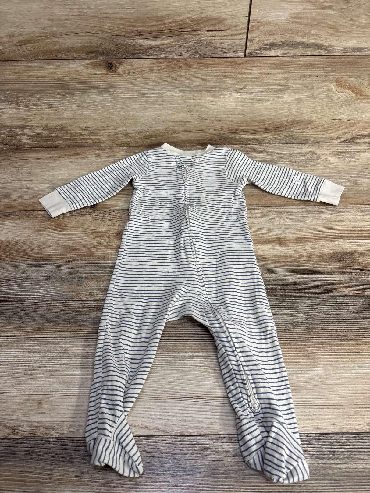 Little Planet Striped Sleeper White sz 9m