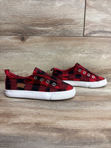 Blowfish Play Slip-On Buffalo Plaid Sneakers Red sz 11/12c