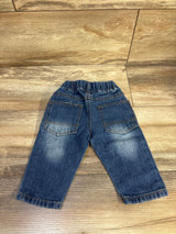Distressed Pull On Jeans Blue sz 6-9m