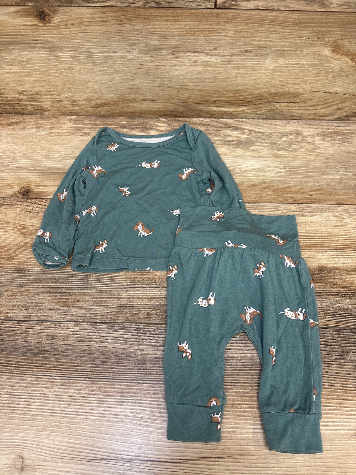 Child of Mine 2pc Viscose Shirt & Pants Set Green sz 0-3m