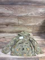 NEW Chic A Bon Animal Print Zip-Up Jacket Green sz 5T