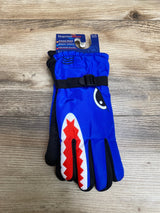 NEW ThermaWear Kid's Shark Winter Ski Gloves Blue