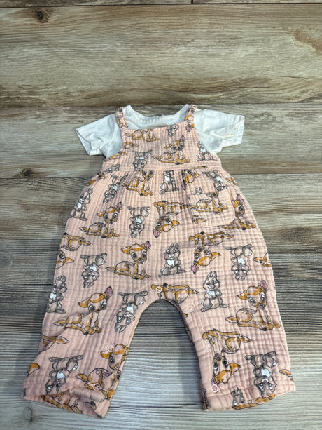 Disney Baby 2pc Bambi Shirt & Jumpsuit Pink sz 6-9m - Me n Mommy To Be