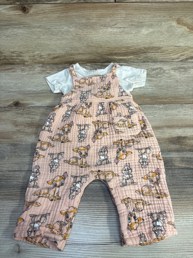 Disney Baby 2pc Bambi Shirt & Jumpsuit Pink sz 6-9m - Me n Mommy To Be