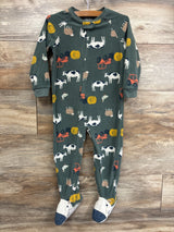 Child Of Mine Farm Blanket Sleeper Green sz 3T