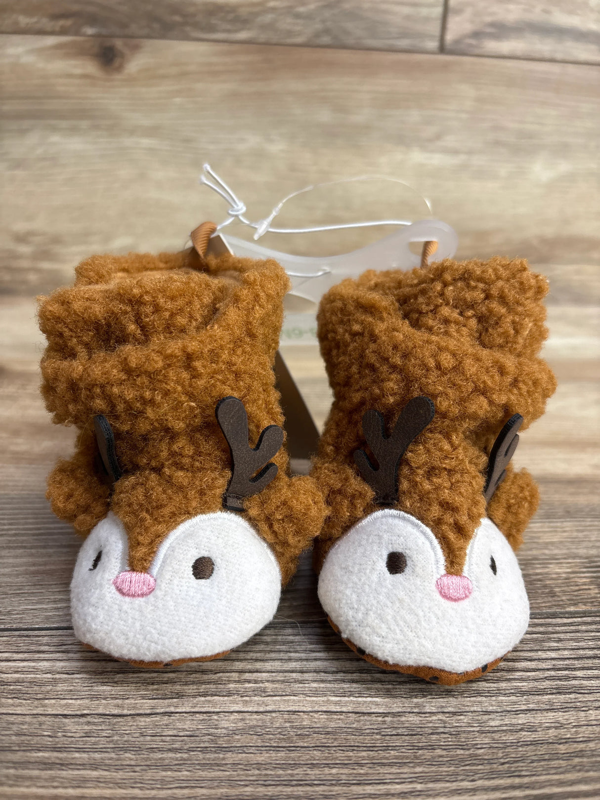NEW Cat & Jack Sherpa Reindeer Booties Brown sz 2-3c