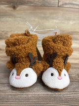 NEW Cat & Jack Sherpa Reindeer Booties Brown sz 2-3c