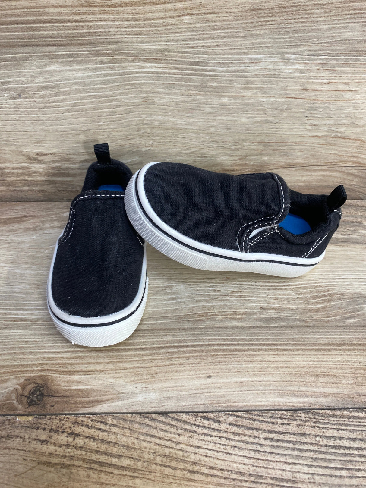 Wonder Nation Canvas Slip On Shoes Black sz 5c