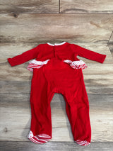 Baby Essentials Ruffled Santa Coverall Red sz 9m