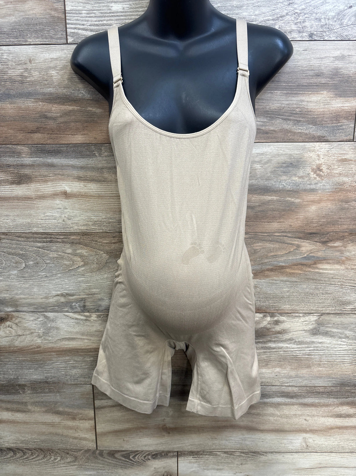 Y25D Maternity Seamless Shapewear Romper Beige sz XXL