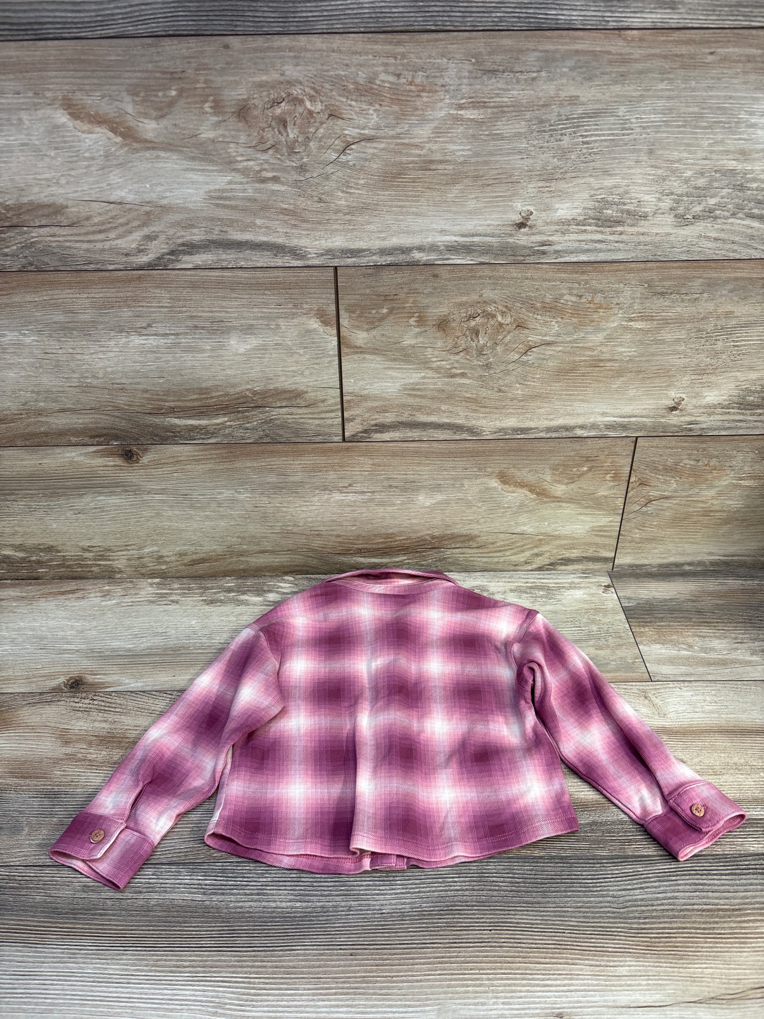 OshKosh Button Up Flannel Pink sz 2T