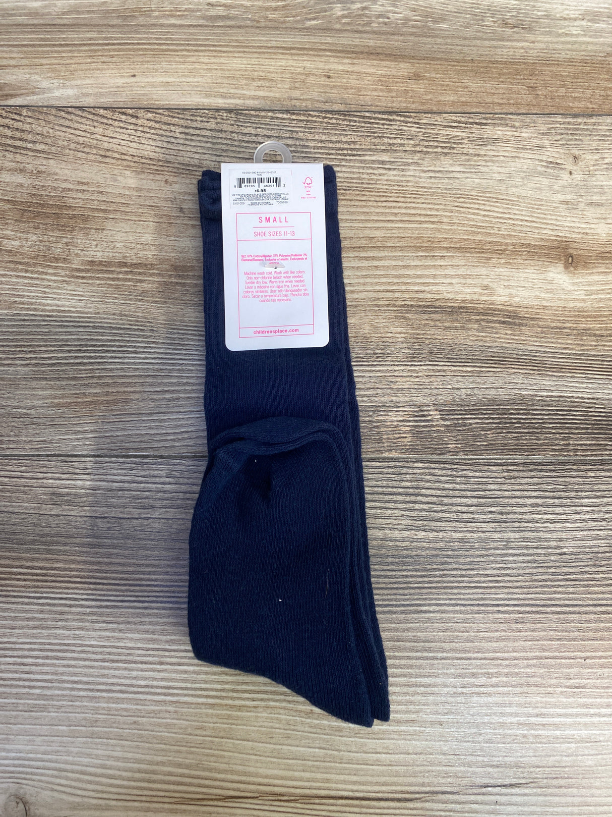 NEW Children's Place Girls Knee Socks 2-Pack, Navy Blue sz 11-13