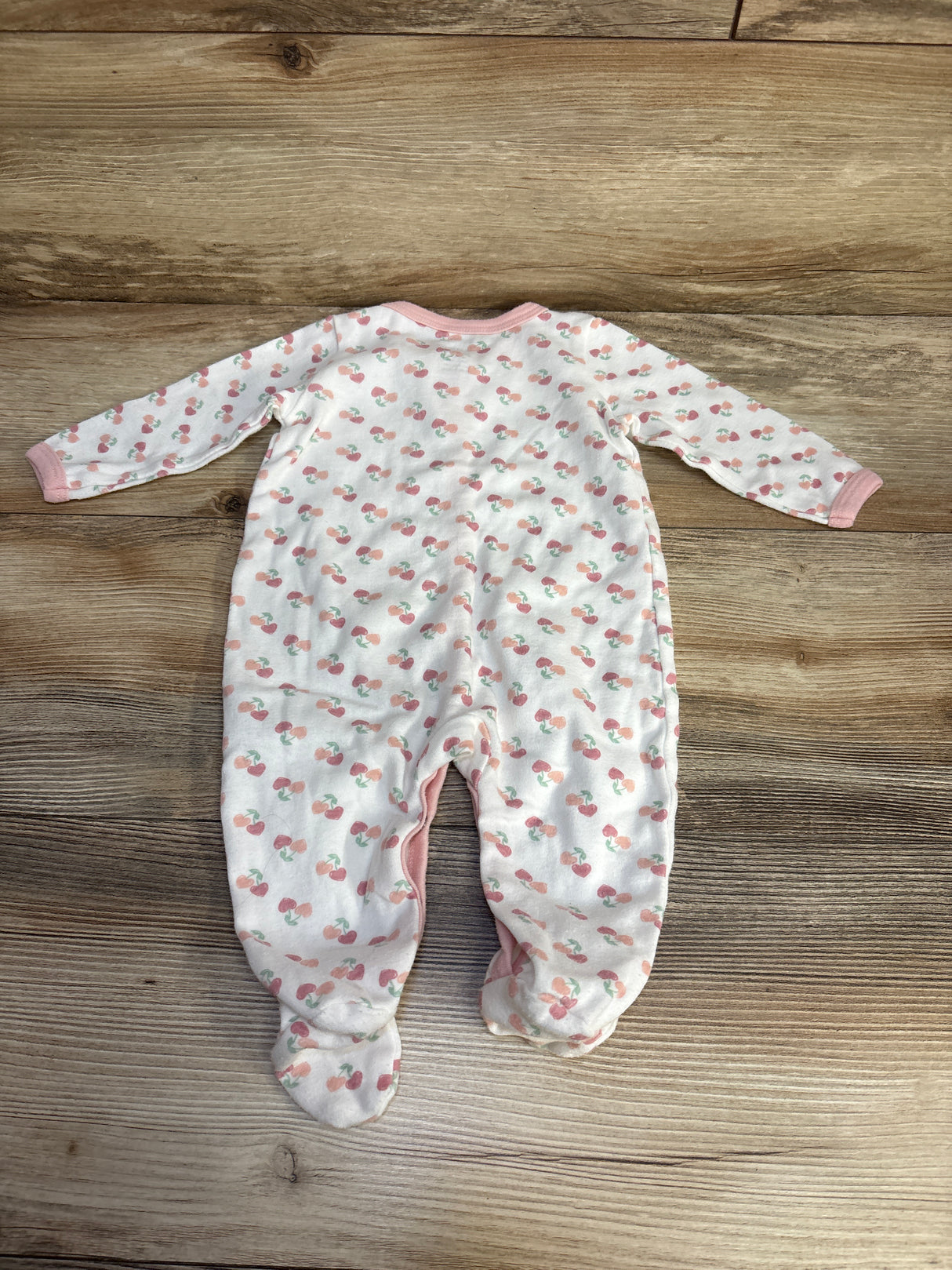 Little & Loved Cherry Heart Coverall White sz 3-6m
