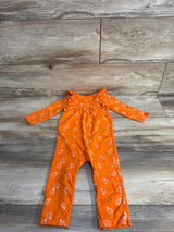 Cat & Jack Pumpkin Print Romper Orange sz 12m