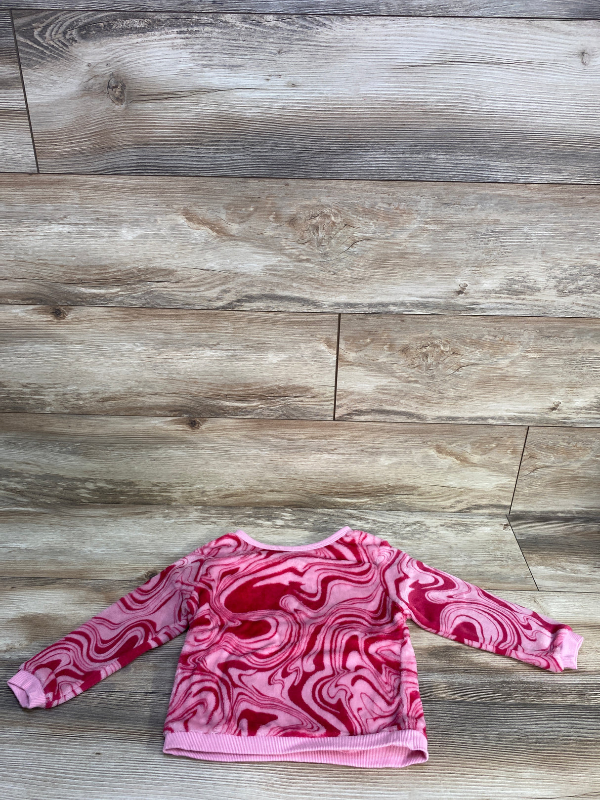 H&M Plush Pull Over Sweater Swirl Pink sz 3/4T