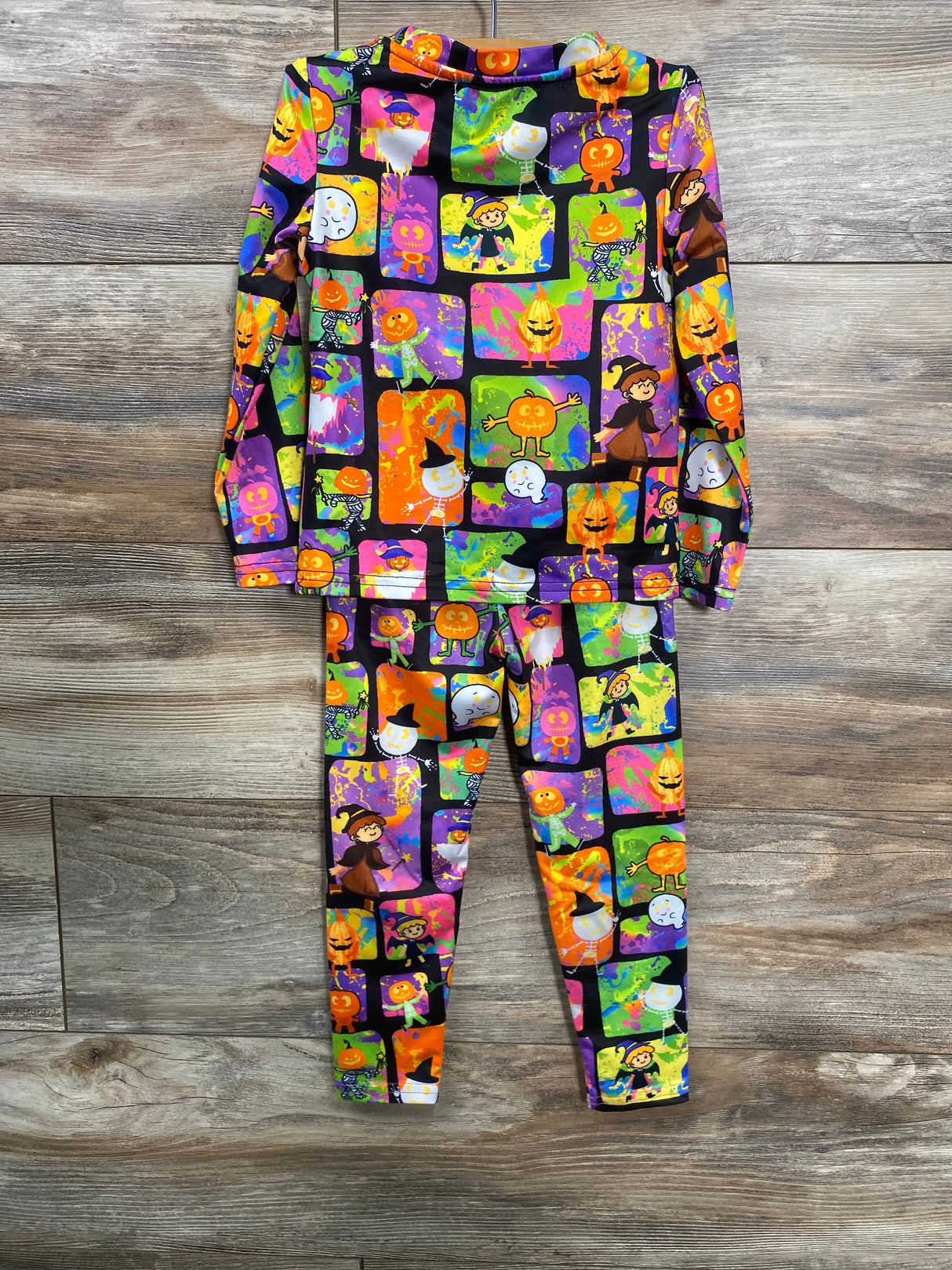 Shein 2Pc Long Sleeve Halloween Print Shirt & Pants Sz 4T