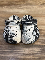 Crocs Classic Clogs White/Black Tie Dye sz 7c
