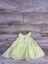 Cat & Jack Eyelet Tiered Dress Yellow sz 2T