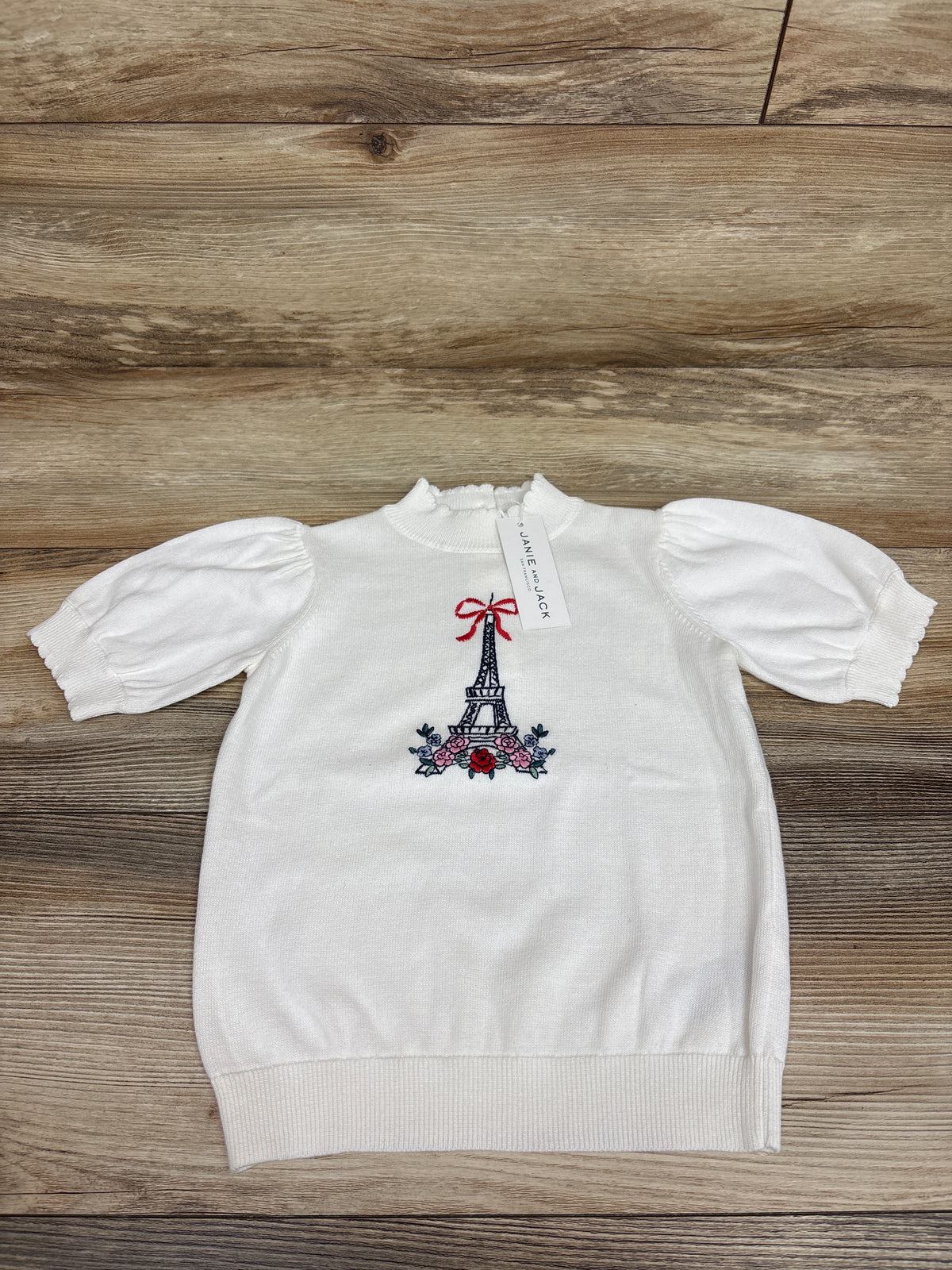 NEW Janie & Jack Eiffel Tower Sweater Top White sz 4T