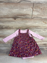 Just One You 2pc Floral Bodysuit & Cord Jumper Pink sz 9m