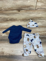 Sterling Baby 3pc Bodysuit Set Blue sz Newborn