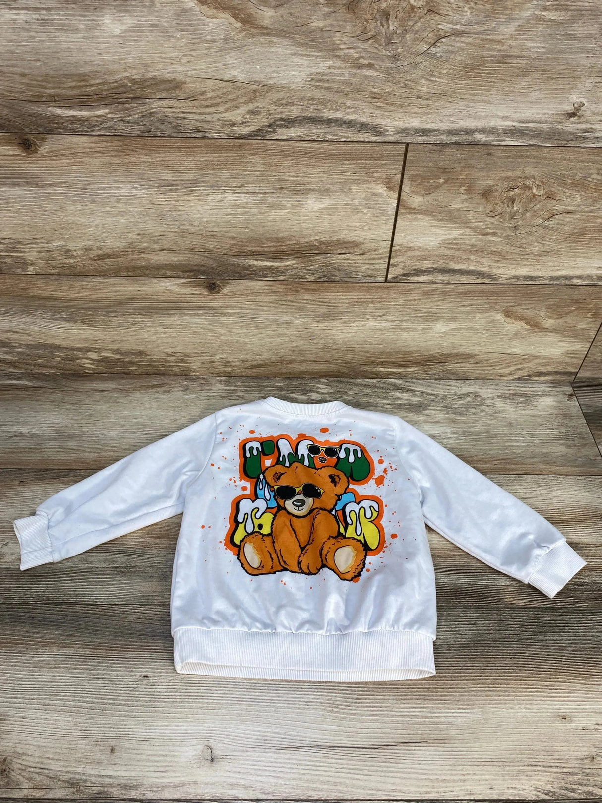 I'ma Cool Bear Sweatshirt White sz 18-24m