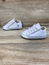 Converse All Star Leather Cribsters White Sz 3c