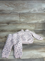 Quilted Floral 2pc Sweatshirt & Bottoms Set Pink sz 9m