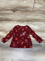 NEW Old Navy Burgundy Floral Shirt sz 12-18m