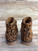Cat & Jack Suede Leopard Print Ankle Boots Brown sz 5c