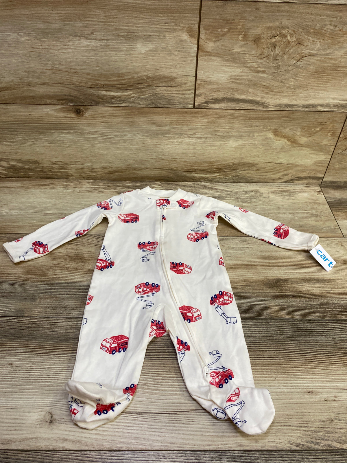 NEW Carter's Firetruck Sleeper Ivory sz 3m