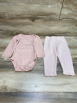 Carter's 2pc Owl Bodysuit & Pants Set Pink sz 24m