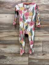 Burt's Bees Baby Floral Sleeper Pink sz 18m