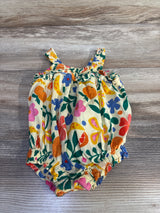 Old Navy Ruffle-Trim Smocked Bubble Romper Yellow sz 3-6m