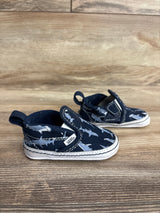 Vans Slip-On V Shark Print Shoes Navy sz 2c