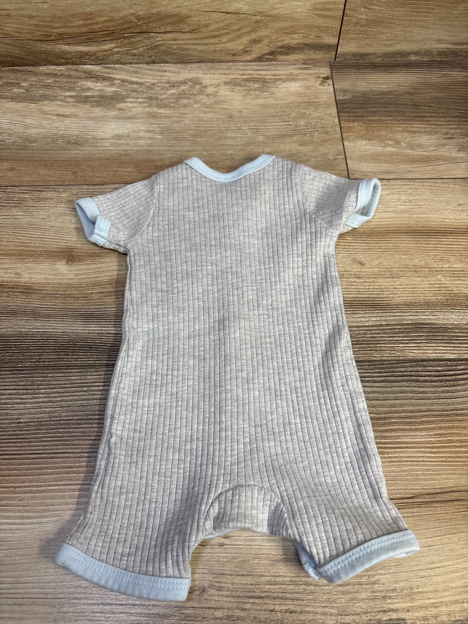 Little Beginnings Strong & Cool Like Daddy Ribbed Shortie Romper Grey sz 0-3m