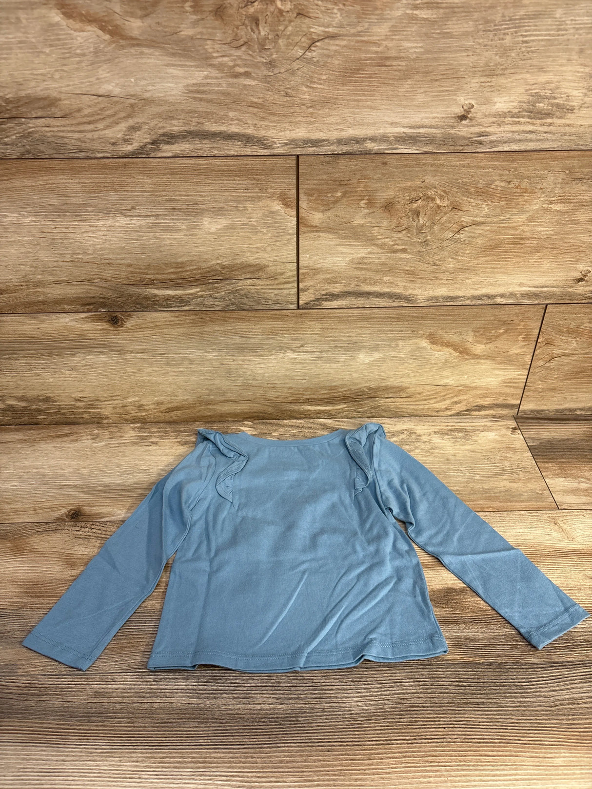NEW Okie Dokie Ruffle Long Sleeve T-Shirt Western Blue sz 2T