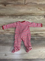 Carter's Striped Reindeer Sleeper Red/White sz Newborn