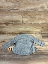 NEW Wrangler Baby Boy Long Sleeve Shirt Blue/Grey sz 6-9m
