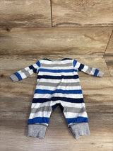 Simple Joys Striped Coverall White sz 0-3m
