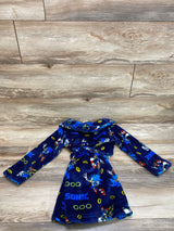 Sonic The Hedgehog Plush Robe Blue sz 4T