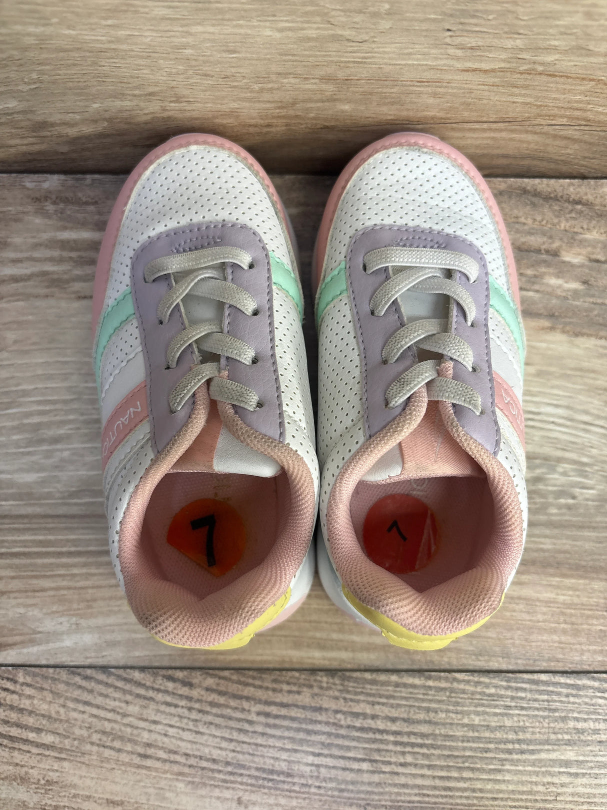 Nautica Runout Sneakers Pastels sz 7c - Me n Mommy To Be