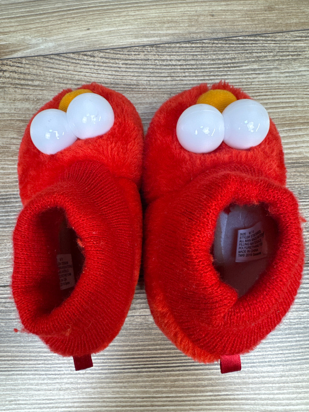 Sesame Street 3D Elmo Slippers Red sz 7-8c
