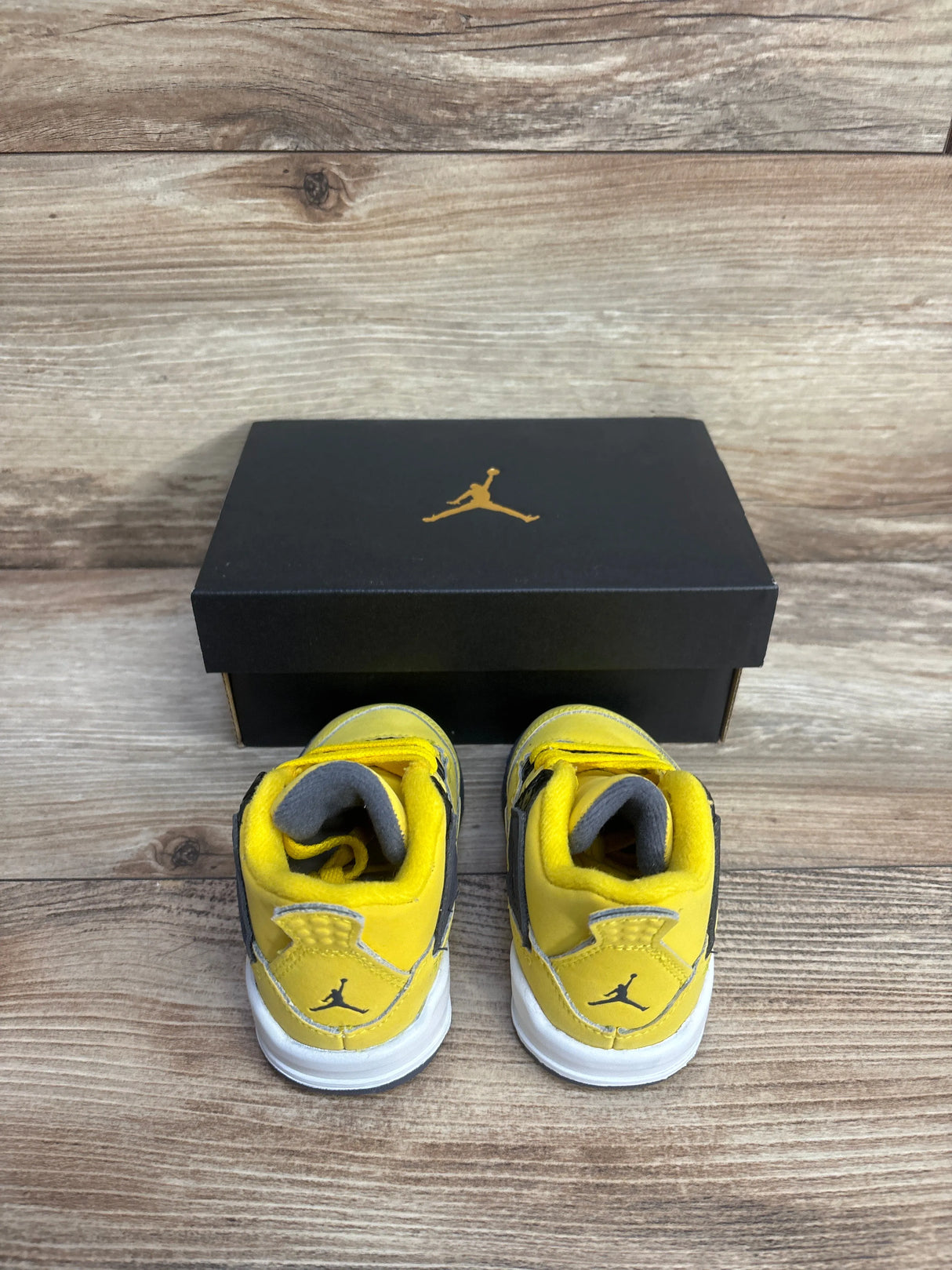 NEW Air Jordan 4 Retro TD 'Lightning' Sneakers sz 4c